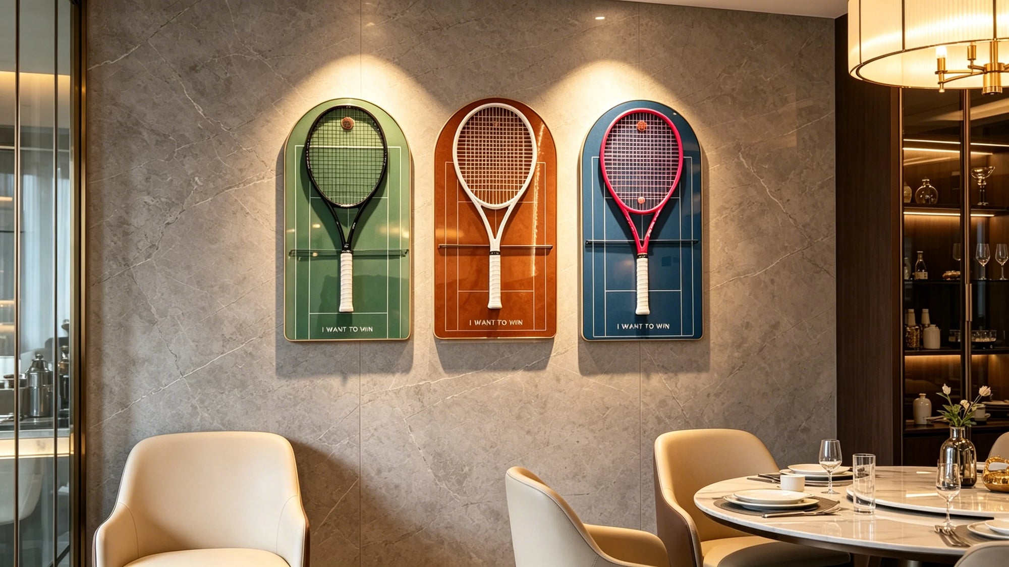 ✔️ Artistic tennis wall