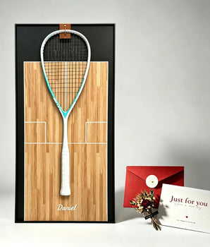 Custom Squash Racket Display Frame – Personalized Wall Display Case (Excluding the racket）